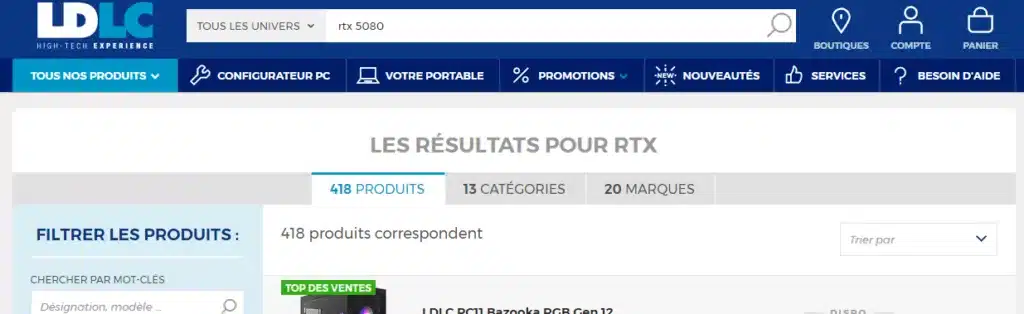 RTX 50 LDLC